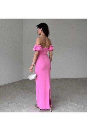 لباس صورتی زنانه بافتنی MODA DURAĞI - کد 856493549
