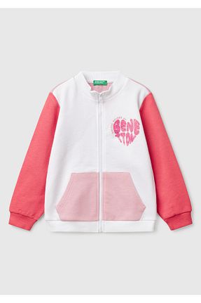 سوئیشرت سفید بچه گانه ساده United Colors of Benetton - کد 902247961