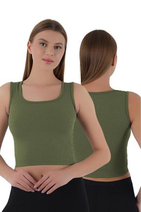 بادی خاکی زنانه یقه دوچرخه ARMİLLİA DİMODA - کد 320518334