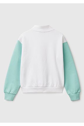سوئیشرت سفید بچه گانه ساده United Colors of Benetton - کد 902247532