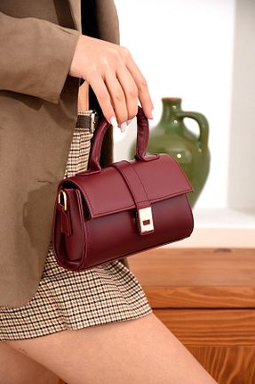 کیف دوشی زرشکی زنانه ESTUTE - کد 902249021