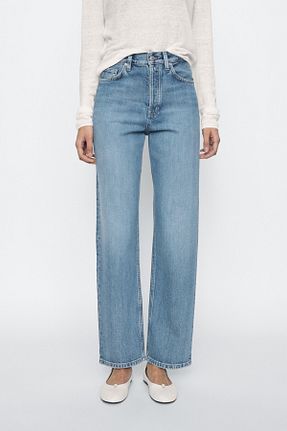 شلوار جین سرمه ای زنانه پاچه ساده Massimo Dutti - کد 901087894