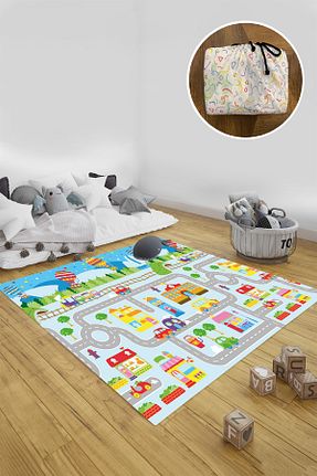 فرش بازی آبی خیر aymira home - کد 901359230