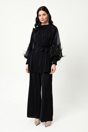 ست بالاتنه و پائین تنه حجاب مشکی زنانه رگولار Jupe - کد 902262949