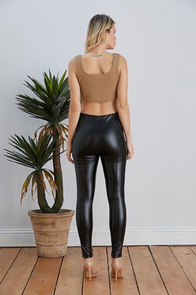 ساق شلواری مشکی زنانه چرم مصنوعی A&B STORES - کد 902267916