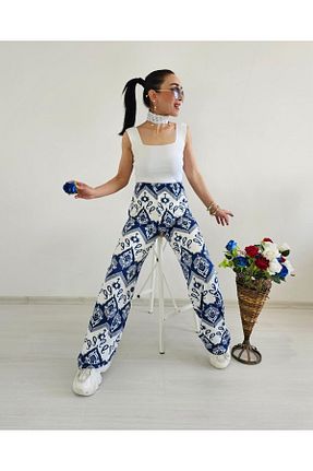 شلوار آبی زنانه پارچه 6 butik altı üstü butik - کد 902261907