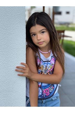 ست بالاتنه و پائین تنه سفید بچه گانه جین Hilal Akıncı Kids - کد 112637565