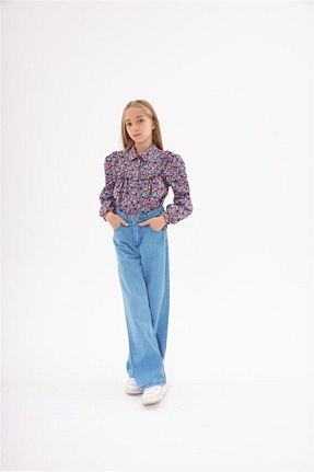 ست بالاتنه و پائین تنه سرمه ای بچه گانه جین Hilal Akıncı Kids - کد 467463450