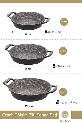ماهیتابه طوسی زیره نچسب Esse - کد 898639222