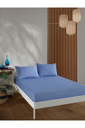 ست ملحفه دونفره آبی پنبه ای Flex Cotton - کد 900341365
