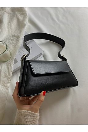 کیف دوشی مشکی زنانه چرم مصنوعی torime - کد 902333318