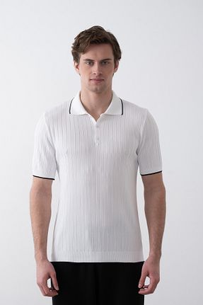 تیشرت سفید مردانه اورسایز İLKCET MODA - کد 902335783