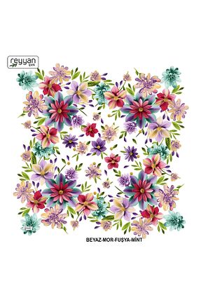 روسری رنگی پلی استر REYYAN - کد 901566221