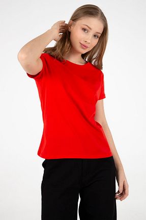 تیشرت قرمز زنانه رگولار Fashion Friends - کد 902347644