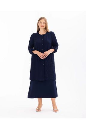 کلاه و ابایا سرمه ای زنانه پنبه ای Gala-Xi - کد 902348060