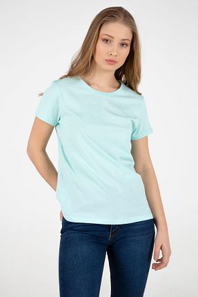 تیشرت فیروزه ای زنانه رگولار Fashion Friends - کد 902347689