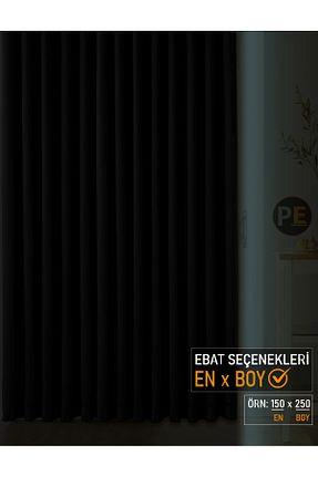 پرده زمینه مشکی پلی استر Perdexpress - کد 791392591