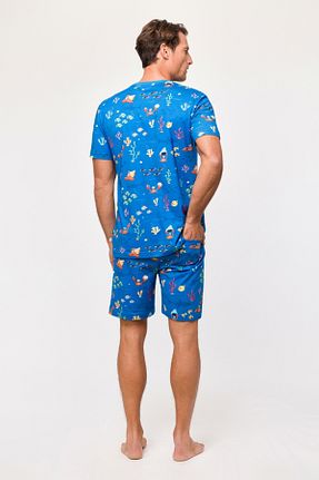 ست لباس راحتی آبی مردانه چاپی Woody - کد 903838473