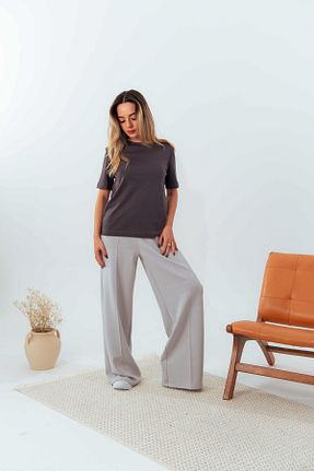 شلوار کرمگن آبی زنانه رگولار ROSEBEE - کد 902361635