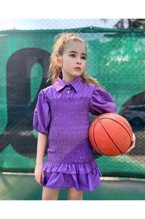 لباس بنفش بچه گانه بافتنی Hilal Akıncı Kids - کد 694954486