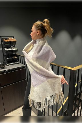 شال بنفش زنانه پلی استر Luminos Butik - کد 775612266