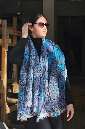 شال رنگی زنانه ابریشم Bahtiyar İpek - کد 902385316