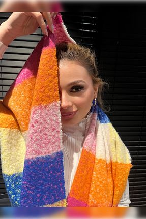 شال صورتی زنانه پلی استر Luminos Butik - کد 769537041