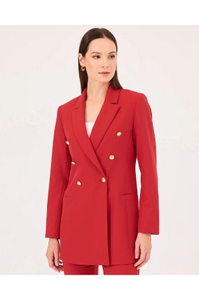 کت قرمز زنانه پارچه SEÇİL - کد 858995980