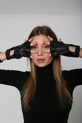 دستکش مشکی زنانه پشمی Luminos Butik - کد 369678966