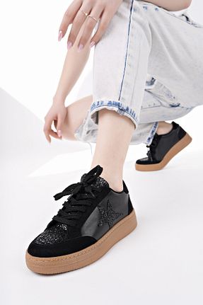 کفش اسنیکر مشکی زنانه بند دار Muggo - کد 902397682