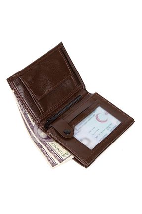 کیف پول قهوه ای مردانه ابعاد بزرگ Newish - کد 111868098