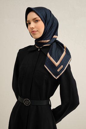 روسری رنگی کرپ ساتن ابریشم Armine - کد 902473314