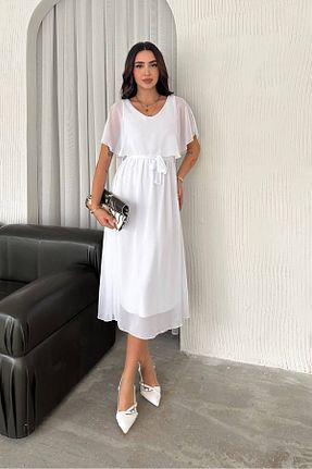 لباس سفید زنانه بافتنی Neşeli Butik - کد 902437632