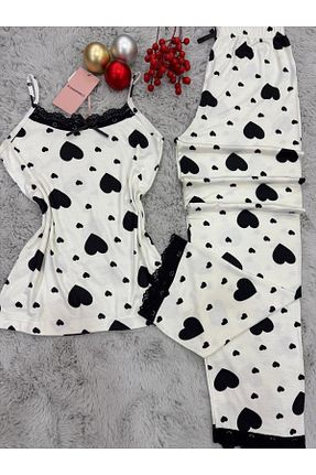 ست لباس راحتی سفید زنانه Mix pijamaworld - کد 902470298