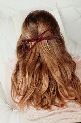 گیره سر قرمز زنانه سنگ کریستال LIVOSH - کد 902334268