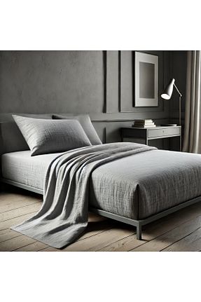 ست ملحفه تکنفره طوسی کش دار Home - کد 902485676