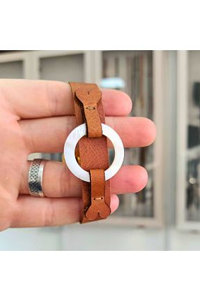 دستبند جواهر قهوه ای زنانه سنگ طبیعی OltutaşıMarket - کد 902478380