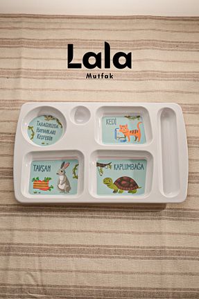 بشقاب سفید ملامین Lala Mutfak - کد 849825314