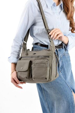 کیف پستچی طوسی زنانه چرم مصنوعی Baginn - کد 902580830