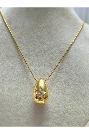گردنبند استیل ( فولاد ) طلائی زنانه استیل (فولاد) naaksesuar - کد 902561645
