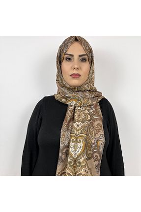 شال قهوه ای زنانه پنبه ای MODA - کد 902612231