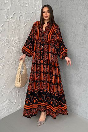لباس حجاب نارنجی زنانه رگولار AYASOFYA OTANTIK - کد 902559410