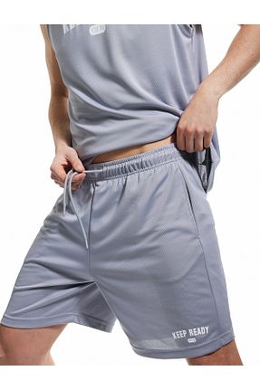 شلوارک و برمودا طوسی مردانه Straight Koton - کد 902596450