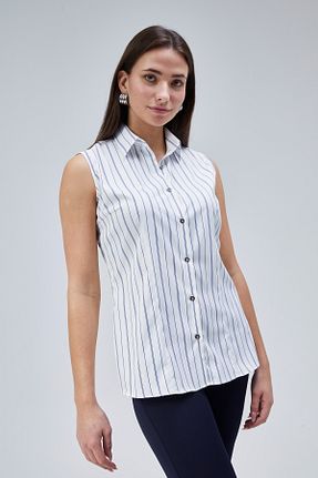 پیراهن سفید زنانه اسلیم By shirts - کد 902590884
