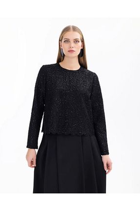 بلوز مشکی زنانه ساده SEÇİL - کد 902553847