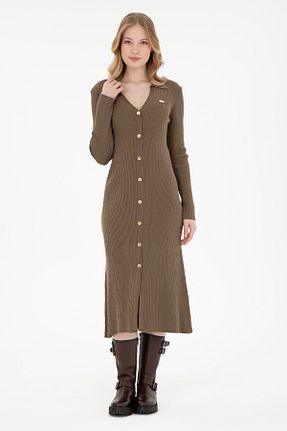 لباس خاکی زنانه بافتنی U.S. Polo Assn. - کد 902619671