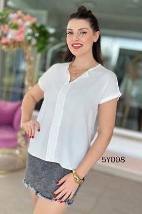 بلوز نباتی زنانه ساده İnce Topuk - کد 902671130