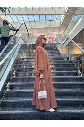لباس حجاب قهوه ای زنانه Relaxed NS Moda - کد 902669284