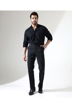 شلوار مشکی مردانه پنبه ای Sunello - کد 902640645