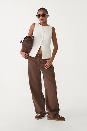 جلیقه نباتی زنانه اسلیم فیت Stradivarius - کد 902667782